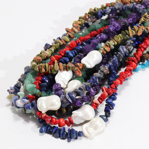 قلادة نسائية بتصميم بوهو من اللؤلؤ الطبيعي, قلادة نسائية مصنوعة يدويًا من اللؤلؤ الطبيعي باللون الأحمر المطرز بالخرز ، قلادة نسائية - Product Image 6