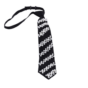 Pearl Decorated Women's <b>Tie</b> <b>Polyester</b> Monochrome Casual Elegant Japanese School Style <b>Tie</b> - Product Image 5
