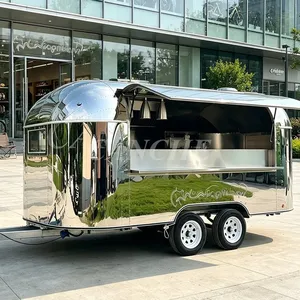 Carrito de Comida Móvil Popular en la UE para Venta de Hot Dogs, Chocolate y Café, Remolque de Comida para Exteriores - Product Image 1