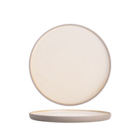 Assiette en Porcelaine Fine Style Américain Haut de Gamme pour Usage Domestique – Plat Plat pour Steak, Pâtes, Salade – Idéal pour Événements