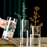 Vases à fleurs en verre borosilicate de haute qualité, style campagnard français, vente en gros OEM/ODM, tailles personnalisées, décoration intérieure, centre de table pour mariage