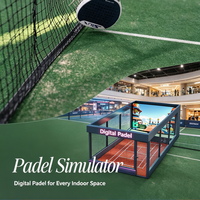 Langlebiger, umweltfreundlicher, multifunktionaler Fitness-Center-Padel-Simulator mit AR-Projektionstechnologie, Metallkonstruktion und Holzgehäuse für