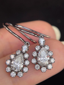 Regalos Xinfly para Mujer, Oro Puro 18K, Diamantes Naturales GIA, Aretes para Boda, Cumpleaños, Aniversario, Joyería para Mamá, Novia - Product Image 1