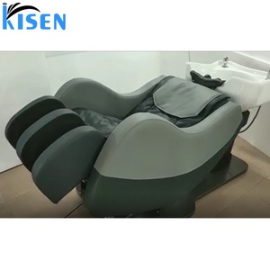 Kisen - Muebles de Salón de Belleza Modernos y de Lujo, Cama de Lavado de Cabello Eléctrica con Masaje Corporal Completo y Silla de Champú con Lavabo - Product Image 3
