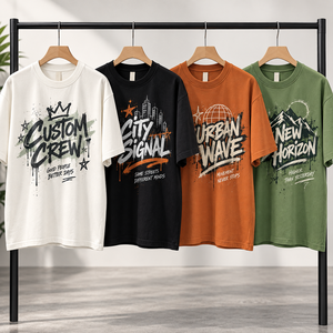 เสื้อยืดคัสตอมลายกราฟิกตัวอักษรแนวสตรีท ทรงโอเวอร์ไซส์ ไหล่ตก คอกลม หลายสี สตรีทแวร์ลำลอง ยูนิเซ็กส์ พิมพ์ลาย เสื้อยืดผู้ชาย - Product Image 1