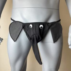 Sous-vêtements érotiques pour hommes Sexy, T-pants, <span class=keywords><strong>string</strong></span>, transparent, taille basse, en spandex/nylon, imprimé, logo à la taille - Product Image 2