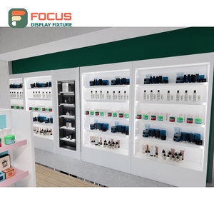 Custom Wig Display Cabinet Wood Glass Multi Layer Shelf Drawer Hair Store Display Cabinet Fixture - Product Image 3