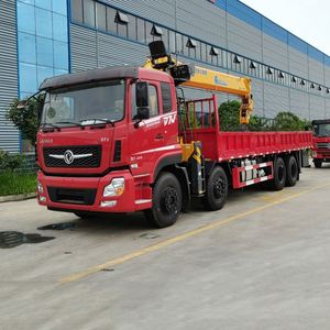 Camion grue Dongfeng 8X4 avec plateau, grue télescopique montée sur camion, 14 tonnes - Product Image 5