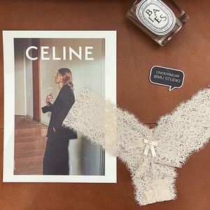 Vendita all'Ingrosso di Tanga Sexy in Pizzo da <span class=keywords><strong>Donna</strong></span> con Fiocco, Mutandine Trasparenti Nere di Tendenza per Ragazze, Intimo Elegante Taglie Forti - Product Image 6