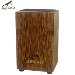 GECKO CL10ZB Cajon box drum full size cheap price percussion musical instrument Zebra birch wood Steel string cajon drum