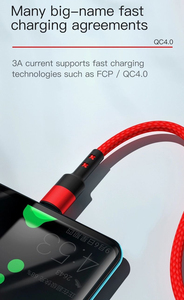 60W 3A nhanh sạc cáp Nylon bện USB C Cáp dữ liệu tốc độ cao 1m/3ft USB sạc với loại C điện thoại di động USB cáp điện thoại - Product Image 6