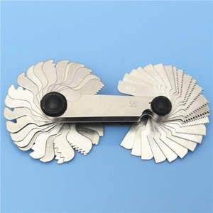 Ensemble de 4 jauges de centrage 55+60, instruments de mesure, jauges de filetage standard américaines 60, 51 pièces, en aluminium, acier inoxydable, plastique - Product Image 3