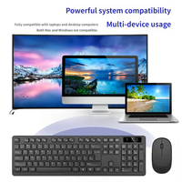 Teclado Ergonómico de Tamaño Completo de 104 Teclas 2.4G para Computadora, Combo de Teclado y Ratón, Fabricante de Teclados y Ratones en China