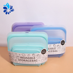 ถุงเก็บอาหารทรงสี่เหลี่ยมผืนผ้า 1000 มล. ปิดผนึกแน่นพร้อมฝาซิป ใช้กับไมโครเวฟได้ เหมาะสำหรับการเดินทางและตั้งแคมป์ - Product Image 4