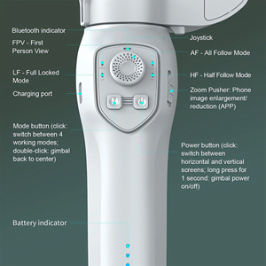 Chất lượng cao nhựa Điện thoại thông minh Gimbal điện thoại di động ổn định phổ Doanh cầm tay <span class=keywords><strong>Selfie</strong></span> <span class=keywords><strong>Stick</strong></span> cho video <span class=keywords><strong>camera</strong></span> chụp - Product Image 4