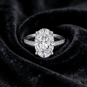 Bulk Customized Luxury Designer <b>Ice</b> Flower Cut Oval Shape 5A Cubic Zircon Women' s Promise Weeding Engagement <b>Rings</b> - Product Image 2