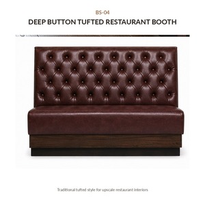 Banquette de restaurant en cuir PU capitonnée, canapé rembourré pour hôtel, hôpital, café, restaurant, USA - Product Image 1
