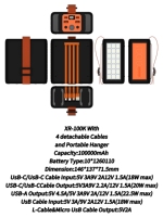 Nouvelle Banque d'alimentation portable haute capacité 2026 tendance, vente chaude, charge rapide 22,5W, 100000 mAh, pour extérieur