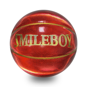 Pallone da Basket Riflettente in Pelle di Alta Qualità Personalizzato <span class=keywords><strong>per</strong></span> Uso Interno ed Esterno, Misura Ufficiale 29.5, Ideale come Regalo - Product Image 4