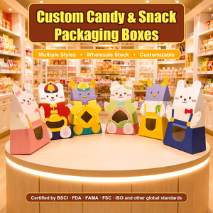 Custom Logo Cartoon Bear Rabbit Animal Shape Candy Sweet Gift Box Foldable Paperboard Packaging Paper Boxes For <b>Kids</b> Wholesale - Product Image 6