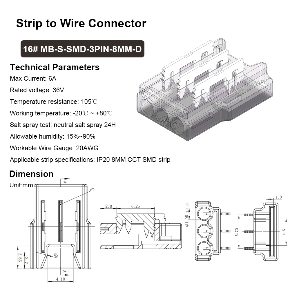 16# MB-S-SMD-3PIN-8MM-D : MB-S-SMD-3 broches-8MM-D