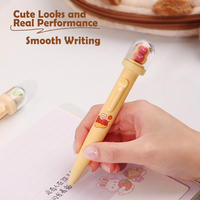 Stylo gel KUKI Keqi mignon en forme de pistache 8580, pointe 0,5 mm, stylo à clic pour fournitures scolaires, cadeau