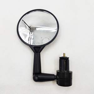 Miroir de vélo convexe noir de 19cm, support de guidon pour vélos de montagne, vélos de route, équipement de cyclisme - Product Image 5