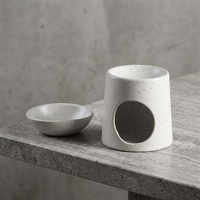 Diffuseur de cire en céramique nordique de luxe, brûleur d'huiles essentielles à la cire de soja naturelle pour chambre, spa, maison, hôtel, cadeau de vacances ou de mariage
