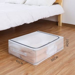 Durable Foldable Plastic Storage <b>Box</b> Under <b>Bed</b> Organizer Mesh Cover Bedroom Furniture Modern Minimalist Design White - Product Image 6