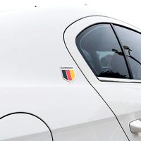 Autocollant de voiture allemand en métal 3D, décalcomanie pour calandre, pare-chocs, fenêtre, carrosserie, décoration, drapeau allemand, emblème, accessoires extérieurs