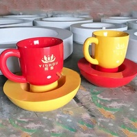 Café tasse en fibre de verre statues en fibre de verre café tasse sculpture en fibre de verre sculpture café tasse pour vente