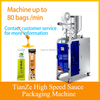 Petite machine d'emballage automatique de sachets pour beurre de cacahuète, ketchup, miel, confiture, pâte de tomate et sauces