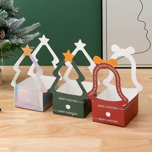 Caja de Regalo Navideña Premium para Pasteles y Dulces, Bolsa de Regalo Elegante, Regalo de Nochebuena, Regalo de Año Nuevo con Asa - Product Image 1