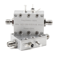 Amplificateur à faible bruit XINQY haute fréquence 0,02-6 GHz, facteur de bruit ≤2,4 dB (typique), modèle 12V pour satellite, gain 23 dB