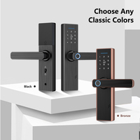 Cerradura Inteligente Semiautomática con Control Remoto por Aplicación Wi-Fi, Cerradura Biométrica Digital con Código para Puerta Principal Residencial