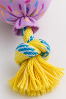 YAOYUE Durab Balloon Plush Dog Cotton Rope Tug Toy Braided Rope Knot Tassel Interactive Festive Sprinkle Pet Chew Toy
