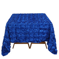 Nappe de table en polyester de 120 pouces pour hôtels et événements, style américain, motif géométrique, anti-poussière, en satin, pour mariages, vente en gros transfrontalière
