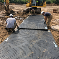 Panneaux de route temporaires pour chantiers de construction, terrains boueux et équipements lourds, tapis de protection du sol à forte capacité de charge