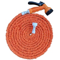 Tuyau de jardin flexible et extensible de 100 pieds, en polyester, rétractable, pour eau et cuivre, avec enrouleur