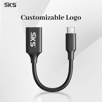 Kabel OTG Pendek USB3.0 Injection Molding Tipe C Male ke USB A Female 5Gbps untuk Ponsel Laptop U Disk Mouse Hard Drive
