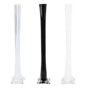 Nero/Bianco/Trasparente fiore di <span class=keywords><strong>vetro</strong></span> Torre vaso di nozze <span class=keywords><strong>centrotavola</strong></span> per la decorazione di nozze - Product Image 1