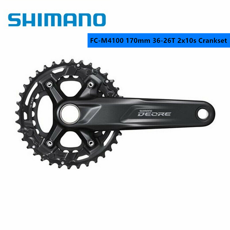 パーツ FC-M4100-2 170mm 36-26T 2x10s CL:48.8mm SHIMANO DEORE FC M4100 Crankset - 170mm 36T-26T 2x10 Speed MTB