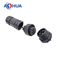 25A Power LED Cable Connector 2 ~ 5Pin Wire to Panel Type M25 Vis Fixation Mâle Femelle Pin Connector IP68 Waterproof Plug