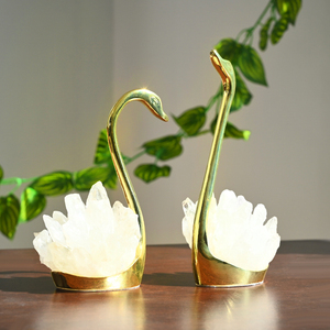 Chất Lượng Cao Sang Trọng Pha Lê Thủ Công Mỹ Nghệ Tinh Thể Động Vật Chữa Bệnh Rõ Ràng Thạch Anh Thiên Nga Cho Trang Trí Nội Thất - Product Image 1