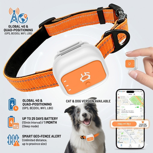 Traceur GPS/GSM/GPRS portable 4G OEM pour collier d'animal, mini localisateur GPS pour collier de chat, traceur GPS pour <span class=keywords><strong>chien</strong></span> - Product Image 1