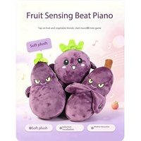 Nouveauté 2026 : Jouet en peluche banane musicale à induction, forme de fruit, sensible au toucher, interactif, électrique, jouet éducatif de rythme