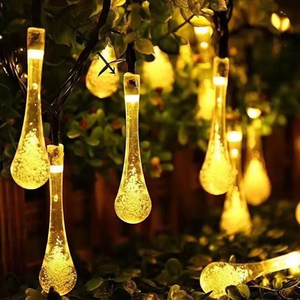 Guirlandes lumineuses LED de haute qualité en forme de goutte d'eau, décoratives pour jardin et pelouse, étanches, simulant des gouttes d'eau, guirlandes lumineuses de Noël - Product Image 3