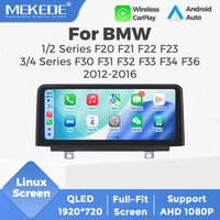Autoradio MEKEDE avec écran 10,25 pouces pour BMW Série 1 et 3 (F20, F30) 2012-2016, système Linux, stock UE, compatible QLED, CarPlay sans fil et caméra de recul