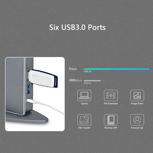 USB-C y de aluminio USB 3,0 Universal para portátil estación de acoplamiento para <span class=keywords><strong>Mac</strong></span> <span class=keywords><strong>OS</strong></span> - Product Image 4