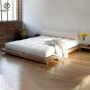 Cabecera de Cama de Madera de Roble Macizo, Estilo Japonés Nórdico, Tatami Moderno Minimalista, Hecha a Medida, para Hotel, Casa de Huéspedes, Loft, Cama Baja - Product Image 2